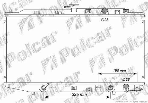 Polcar 3805081K - Radiator, engine cooling autospares.lv