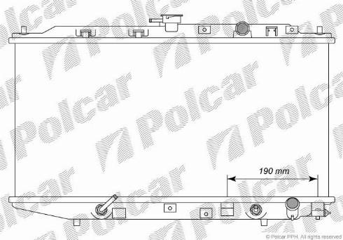 Polcar 380508-1 - Radiator, engine cooling autospares.lv