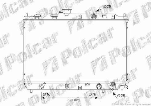 Polcar 3805088K - Radiator, engine cooling autospares.lv