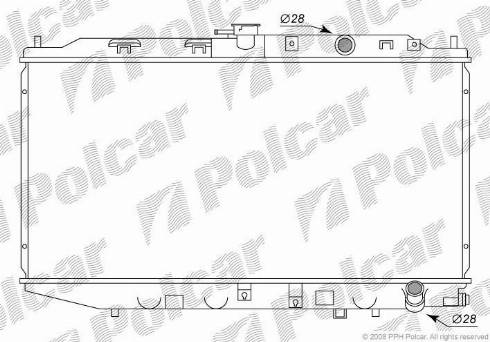 Polcar 380508-3 - Radiator, engine cooling autospares.lv