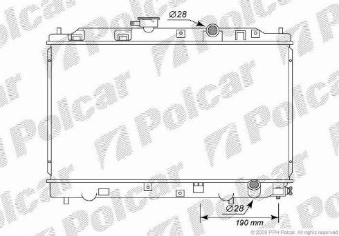 Polcar 380508-2 - Radiator, engine cooling autospares.lv