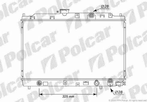 Polcar 380508-7 - Radiator, engine cooling autospares.lv