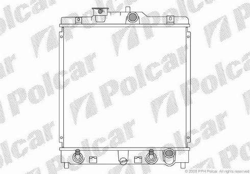 Polcar 3807089K - Radiator, engine cooling autospares.lv