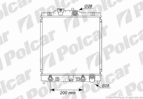 Polcar 380708-9 - Radiator, engine cooling autospares.lv