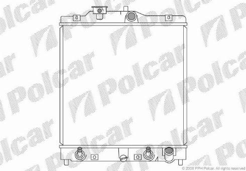 Polcar 380708-3 - Radiator, engine cooling autospares.lv