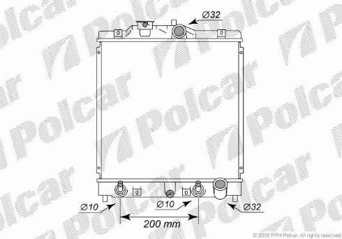 Polcar 3807087K - Radiator, engine cooling autospares.lv