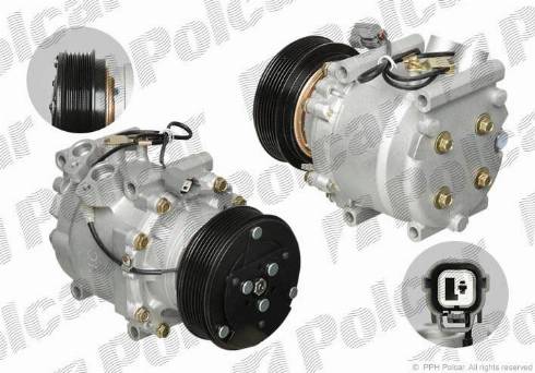 Polcar 3818KS-1 - Compressor, air conditioning autospares.lv