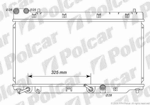 Polcar 3835083K - Radiator, engine cooling autospares.lv