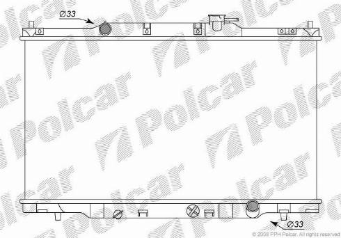 Polcar 387608-1 - Radiator, engine cooling autospares.lv