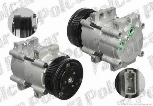 Polcar 3240KS-1 - Compressor, air conditioning autospares.lv