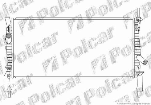 Polcar 3248082K - Radiator, engine cooling autospares.lv