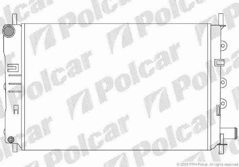 Polcar 3206084X - Radiator, engine cooling autospares.lv