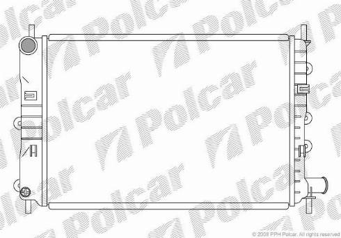 Polcar 320608-4 - Radiator, engine cooling autospares.lv