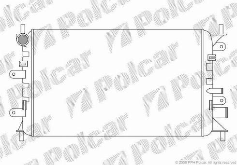 Polcar 320608-1 - Radiator, engine cooling autospares.lv