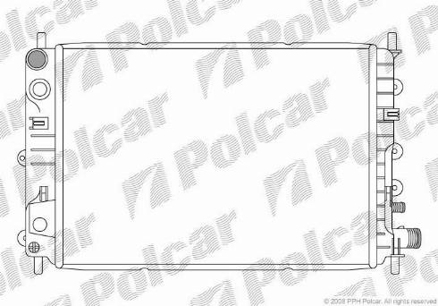 Polcar 3206083X - Radiator, engine cooling autospares.lv