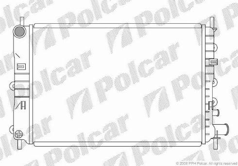 Polcar 320608-3 - Radiator, engine cooling autospares.lv