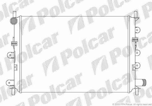 Polcar 320608A5 - Radiator, engine cooling autospares.lv