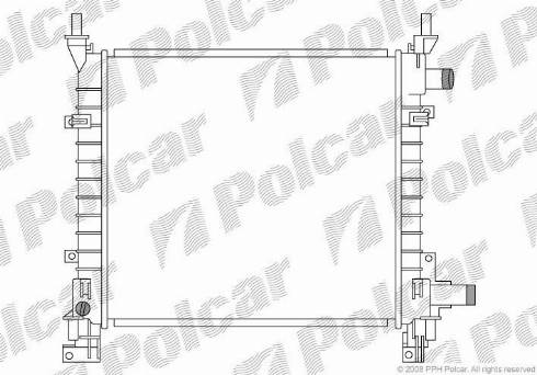 Polcar 320008-1 - Radiator, engine cooling autospares.lv