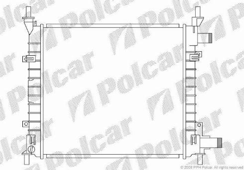 Polcar 3200082X - Radiator, engine cooling autospares.lv