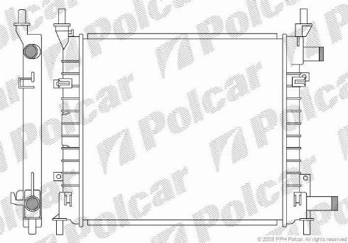 Polcar 320008-2 - Radiator, engine cooling autospares.lv