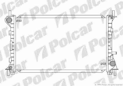 Polcar 320108-4 - Radiator, engine cooling autospares.lv