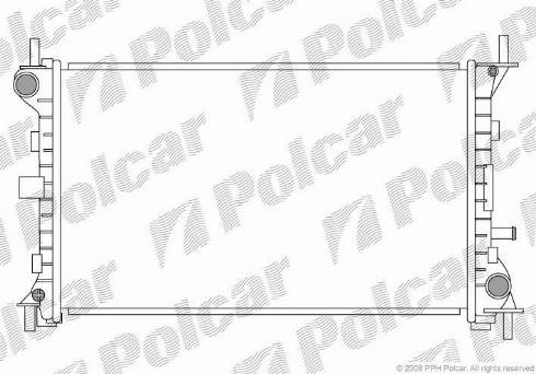 Polcar 320108-3 - Radiator, engine cooling autospares.lv