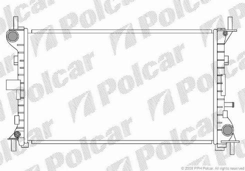 Polcar 320108-2 - Radiator, engine cooling autospares.lv