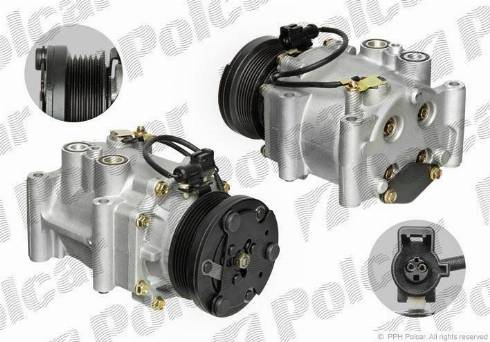 Polcar 3201KS-1 - Compressor, air conditioning autospares.lv