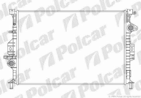 Polcar 321908-4 - Radiator, engine cooling autospares.lv