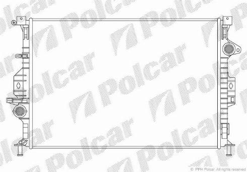 Polcar 3219080K - Radiator, engine cooling autospares.lv