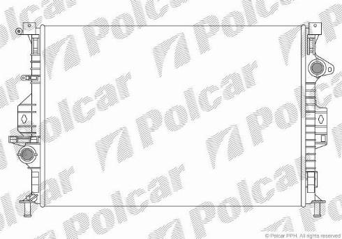 Polcar 3219083X - Radiator, engine cooling autospares.lv