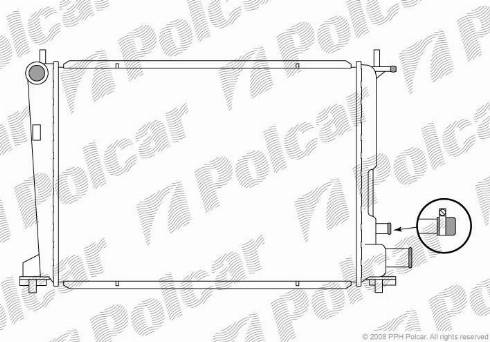 Polcar 321008-1 - Radiator, engine cooling autospares.lv