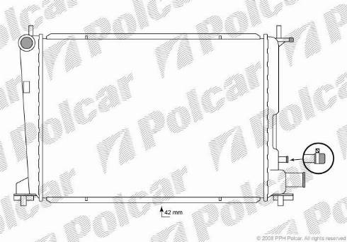 Polcar 321008-3 - Radiator, engine cooling autospares.lv
