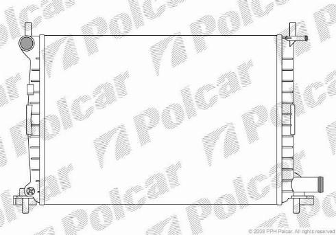 Polcar 3210082X - Radiator, engine cooling autospares.lv