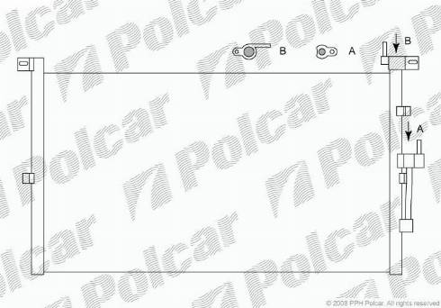 Polcar 3710K8C1 - Condenser, air conditioning autospares.lv