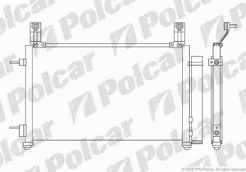 Polcar 2903K8C1 - Condenser, air conditioning autospares.lv