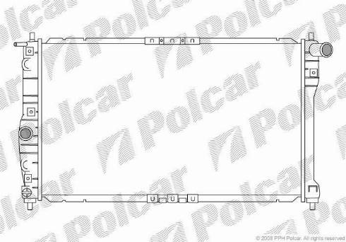 Polcar 292308-1 - Radiator, engine cooling autospares.lv