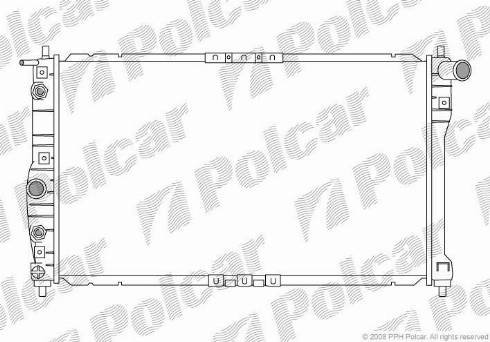 Polcar 292308-2 - Radiator, engine cooling autospares.lv