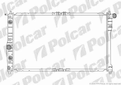 Polcar 292308A2 - Radiator, engine cooling autospares.lv