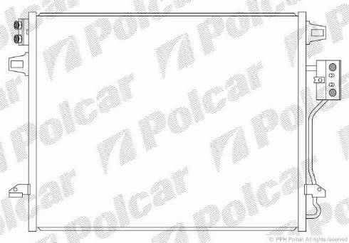 Polcar 2422K8C1 - Condenser, air conditioning autospares.lv