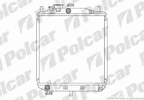 Polcar 2605081K - Radiator, engine cooling autospares.lv