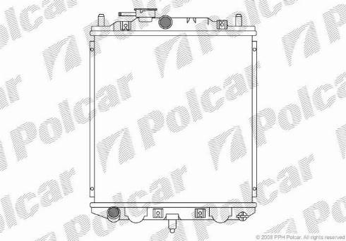 Polcar 260508-1 - Radiator, engine cooling autospares.lv