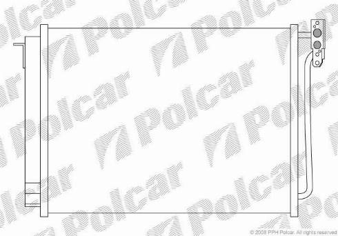 Polcar 2050K81X - Condenser, air conditioning autospares.lv