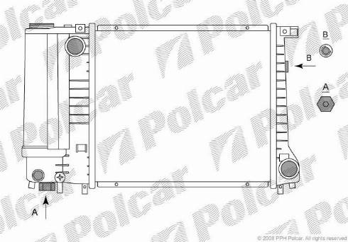 Polcar 200508-5 - Radiator, engine cooling autospares.lv