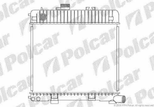 Polcar 200508-6 - Radiator, engine cooling autospares.lv