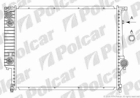 Polcar 200508-0 - Radiator, engine cooling autospares.lv