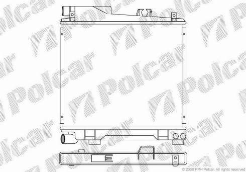 Polcar 200508-3 - Radiator, engine cooling autospares.lv