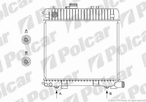 Polcar 200508-2 - Radiator, engine cooling autospares.lv