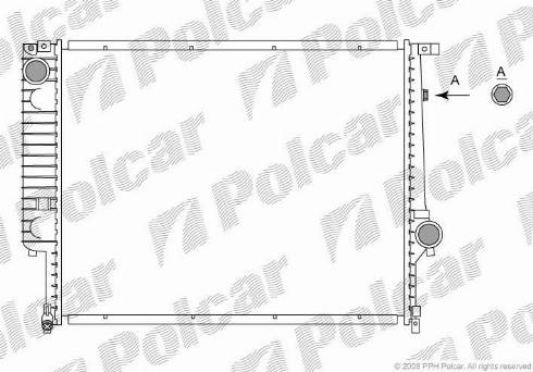 Polcar 200508-7 - Radiator, engine cooling autospares.lv