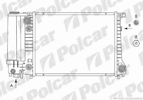 Polcar 200308-1 - Radiator, engine cooling autospares.lv